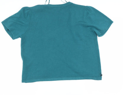 Womens UK Size M BM Green Cape Jumper
