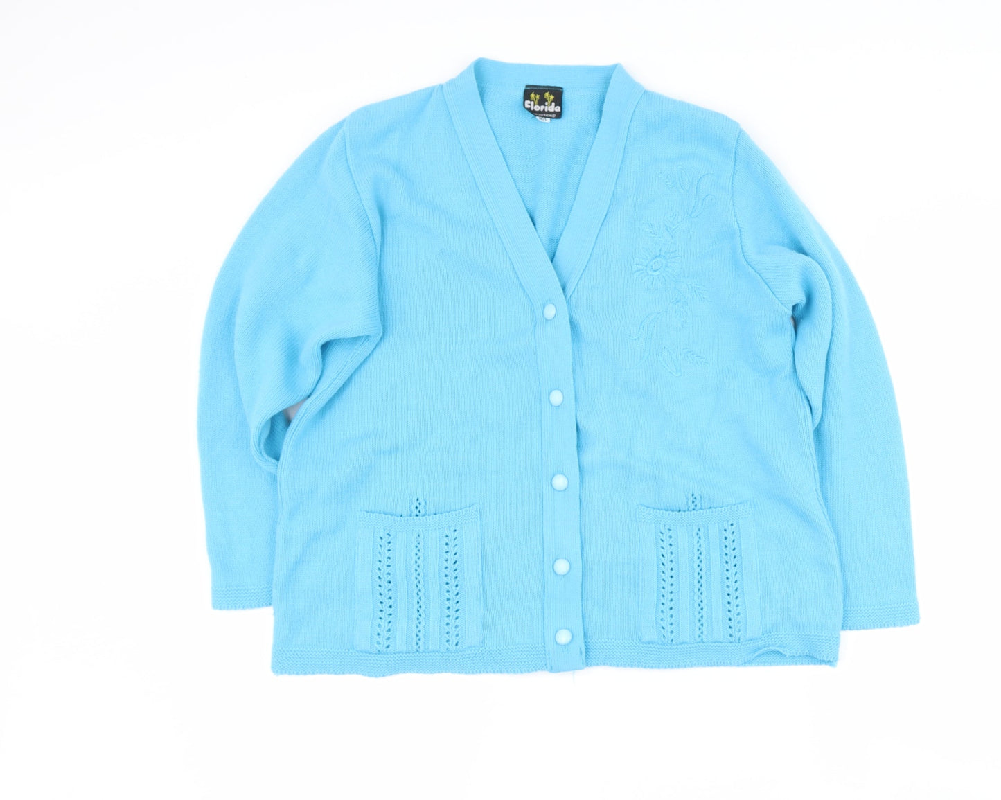 Womens UK Size M Florida Blue Cape Jumper