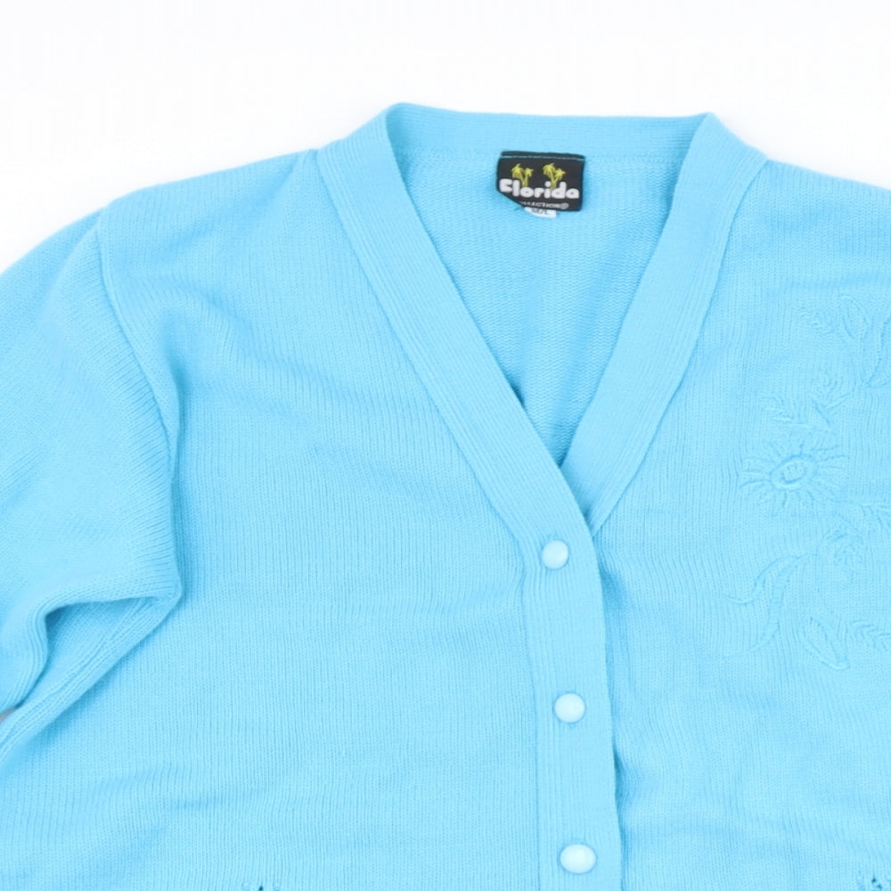 Womens UK Size M Florida Blue Cape Jumper