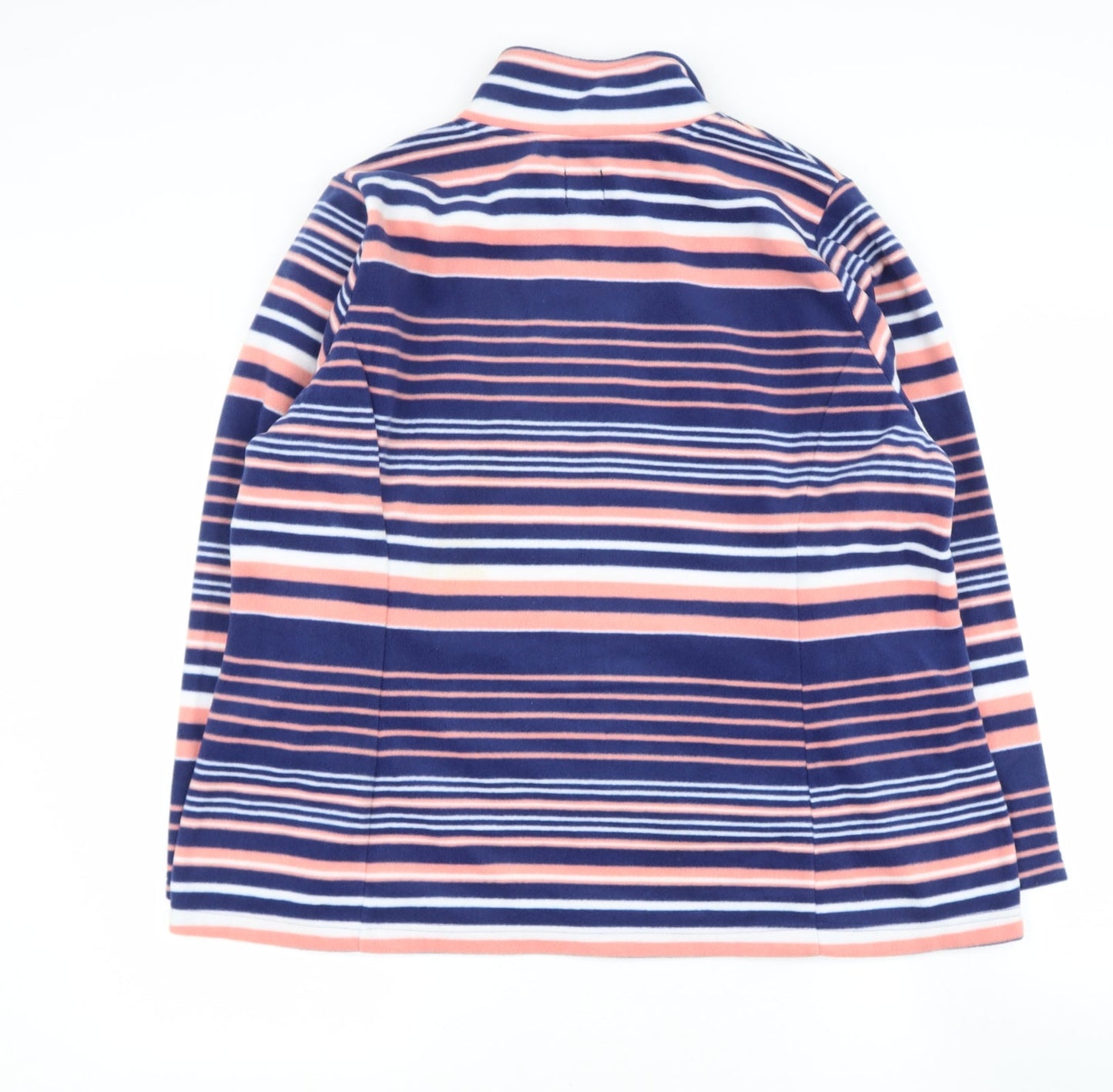 b you Womens Multicoloured High Neck Striped Polyacrylate Fibre Pullover Jumper Size L