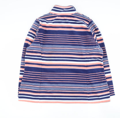 b you Womens Multicoloured High Neck Striped Polyacrylate Fibre Pullover Jumper Size L