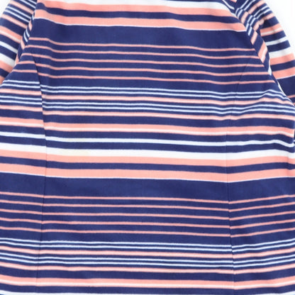 b you Womens Multicoloured High Neck Striped Polyacrylate Fibre Pullover Jumper Size L