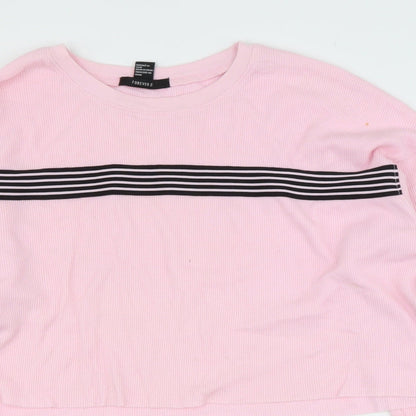 Womens UK Size S FOREVER 21 Pink Pullover Jumper