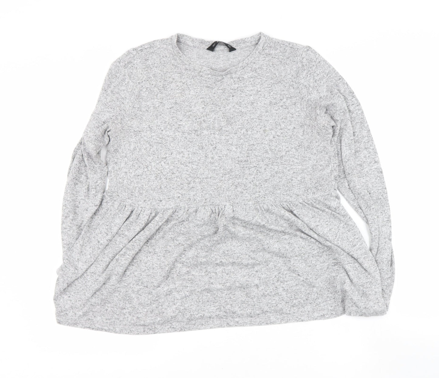 F&F Womens Grey Round Neck  Viscose Pullover Jumper Size 12