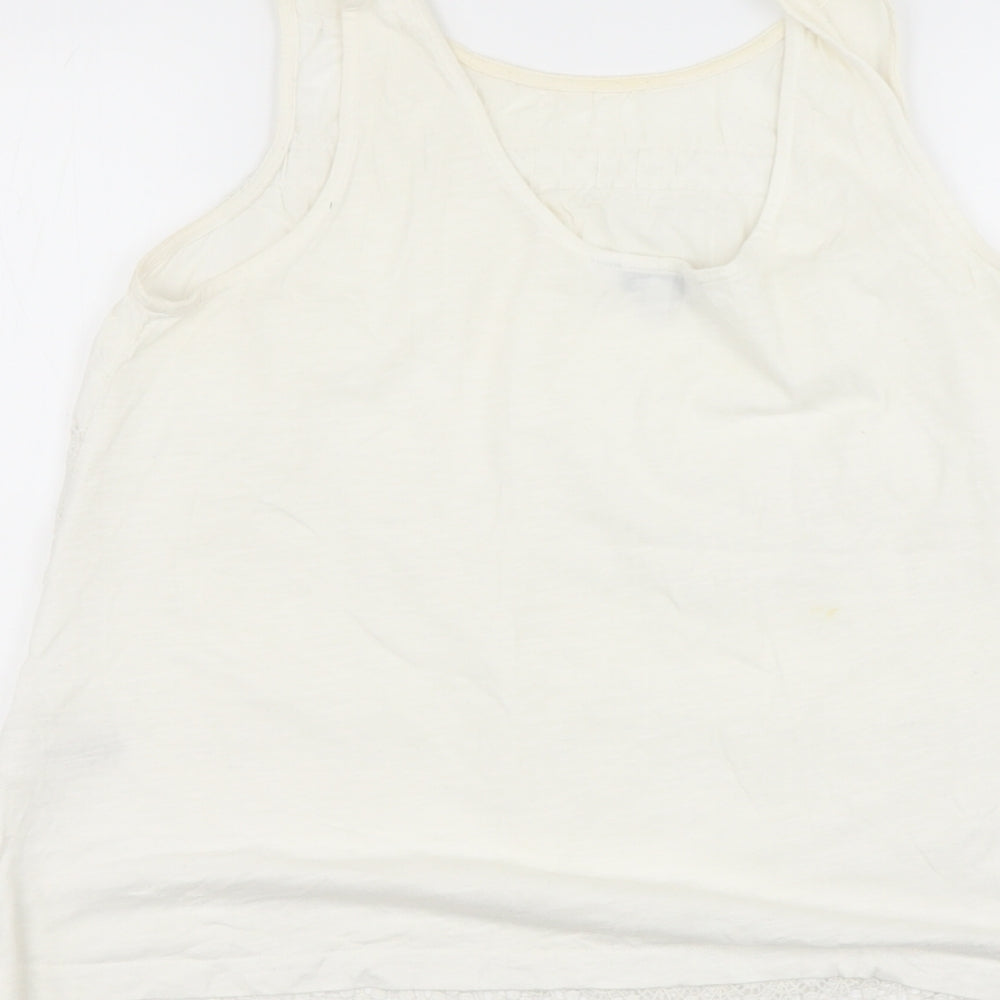 Womens UK Size 12 NEXT Beige Basic Blouse