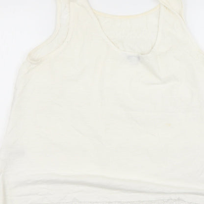 Womens UK Size 12 NEXT Beige Basic Blouse