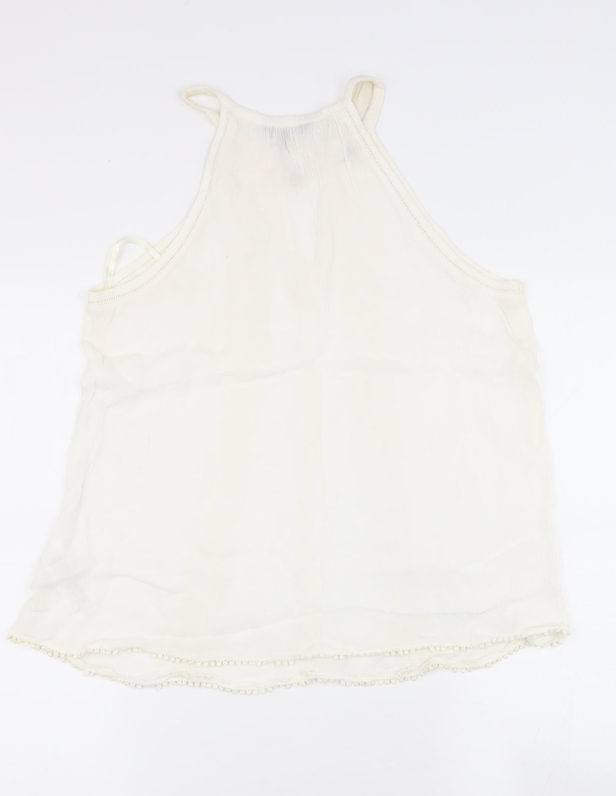 Womens UK Size 10 New Look Beige Basic Blouse