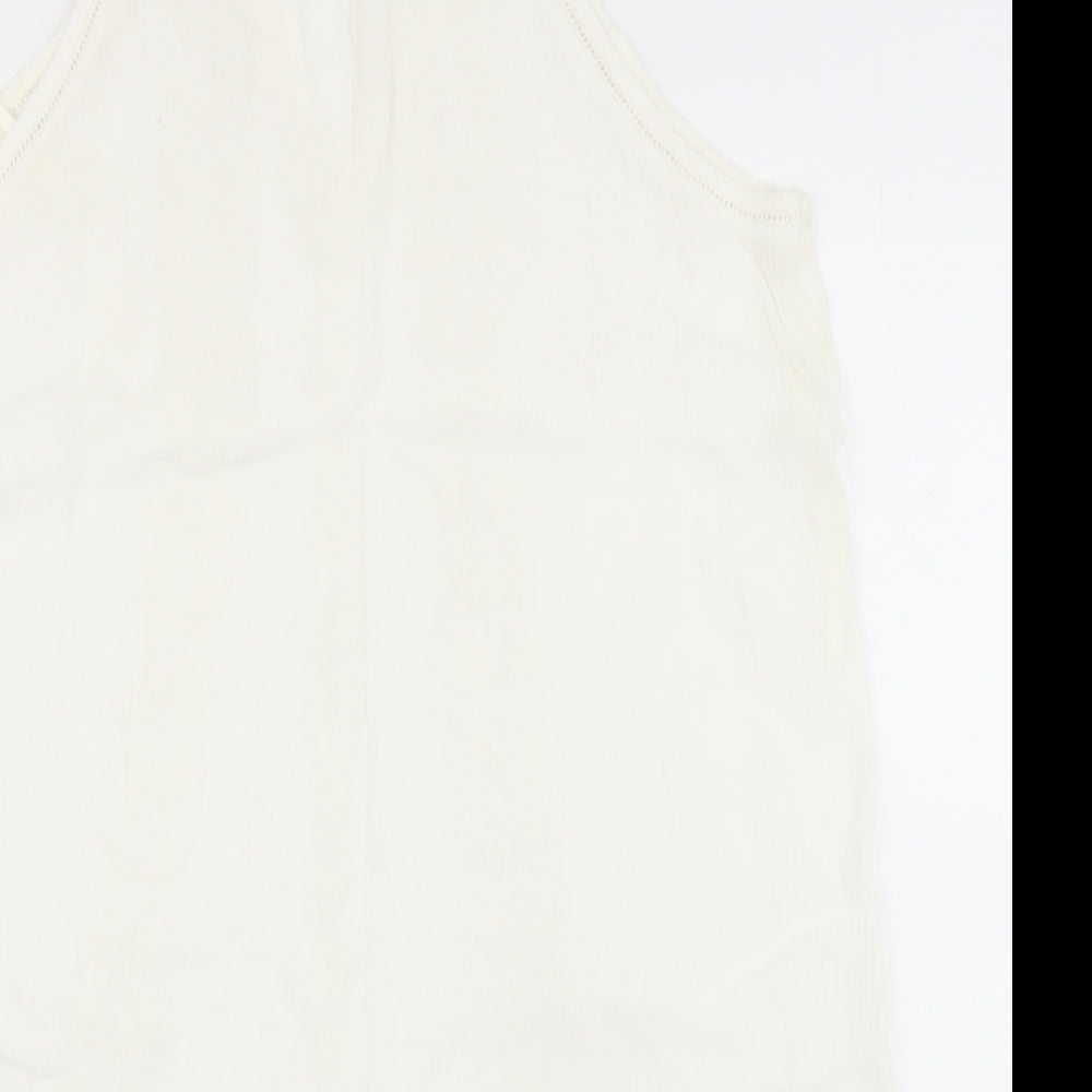 Womens UK Size 10 New Look Beige Basic Blouse