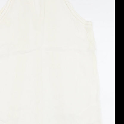 Womens UK Size 10 New Look Beige Basic Blouse