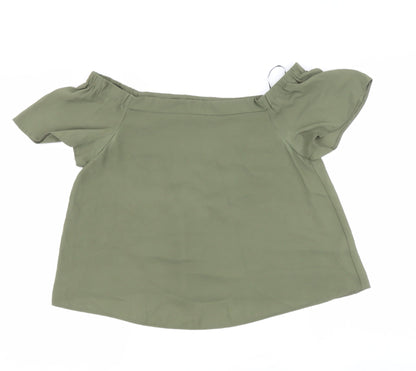 Womens UK Size 10 new look Green Basic Blouse