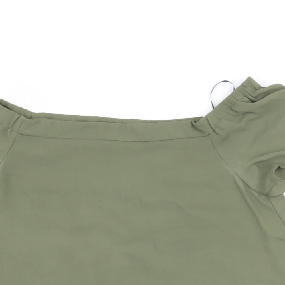 Womens UK Size 10 new look Green Basic Blouse