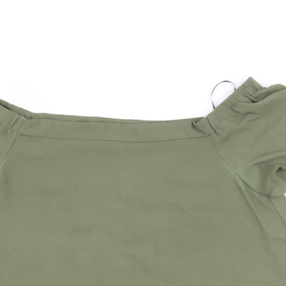 Womens UK Size 10 new look Green Basic Blouse