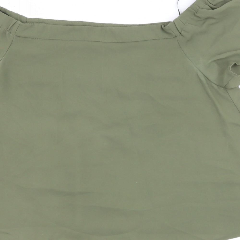 Womens UK Size 10 new look Green Basic Blouse