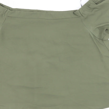 Womens UK Size 10 new look Green Basic Blouse