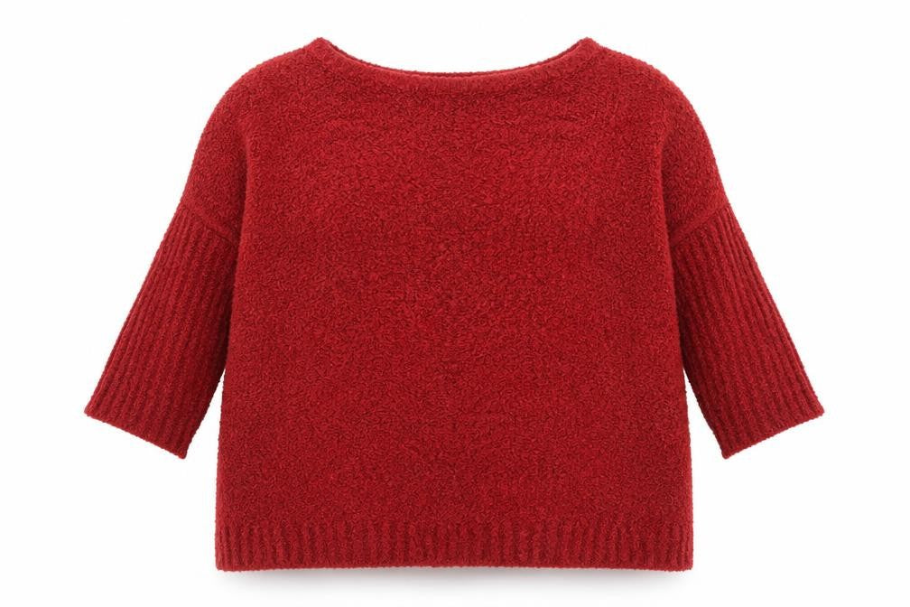 Womens UK Size XL SheIn Red Pullover Jumper
