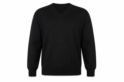 Direct Corporate Mens Black V-Neck  Acrylic Pullover Jumper Size XL