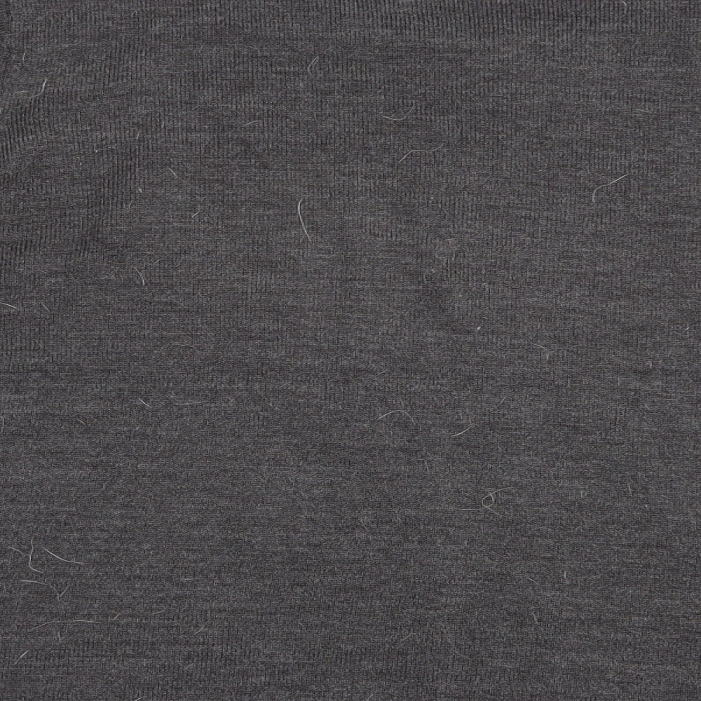 Autonomy Womens Grey Crew Neck Geometric Acrylic Pullover Jumper Size M