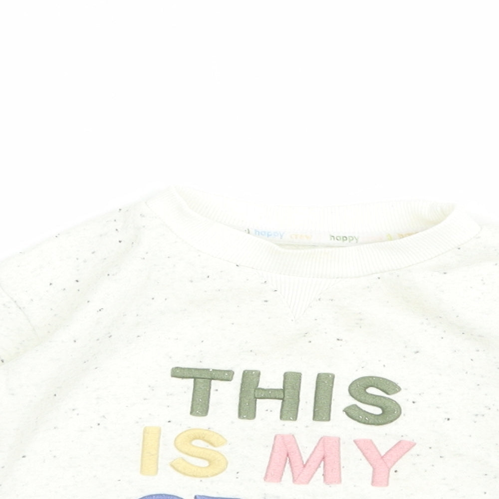 Primark Baby Ivory  Cotton Pullover Jumper Size 12-18 Months  Pullover - Mu Crew