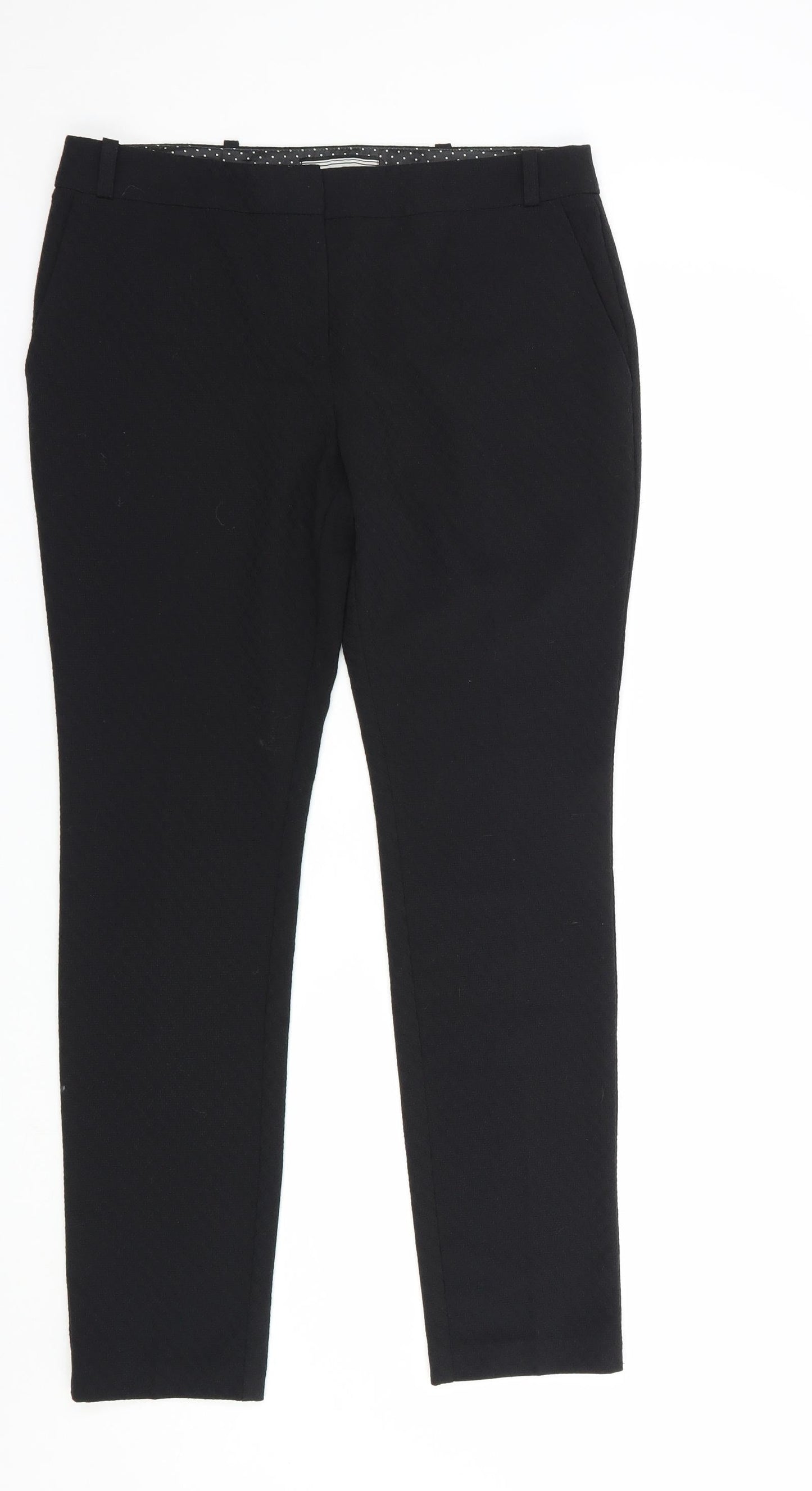 Womens UK Size 10 NEXT Regular Fit Dress Pants Black Trousers
