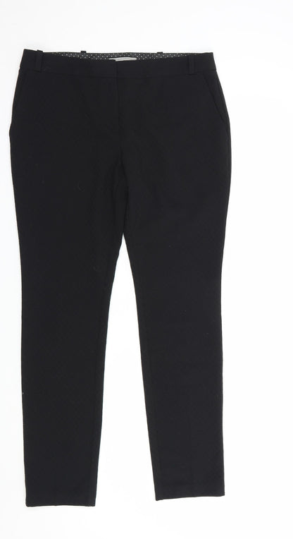 Womens UK Size 10 NEXT Regular Fit Dress Pants Black Trousers