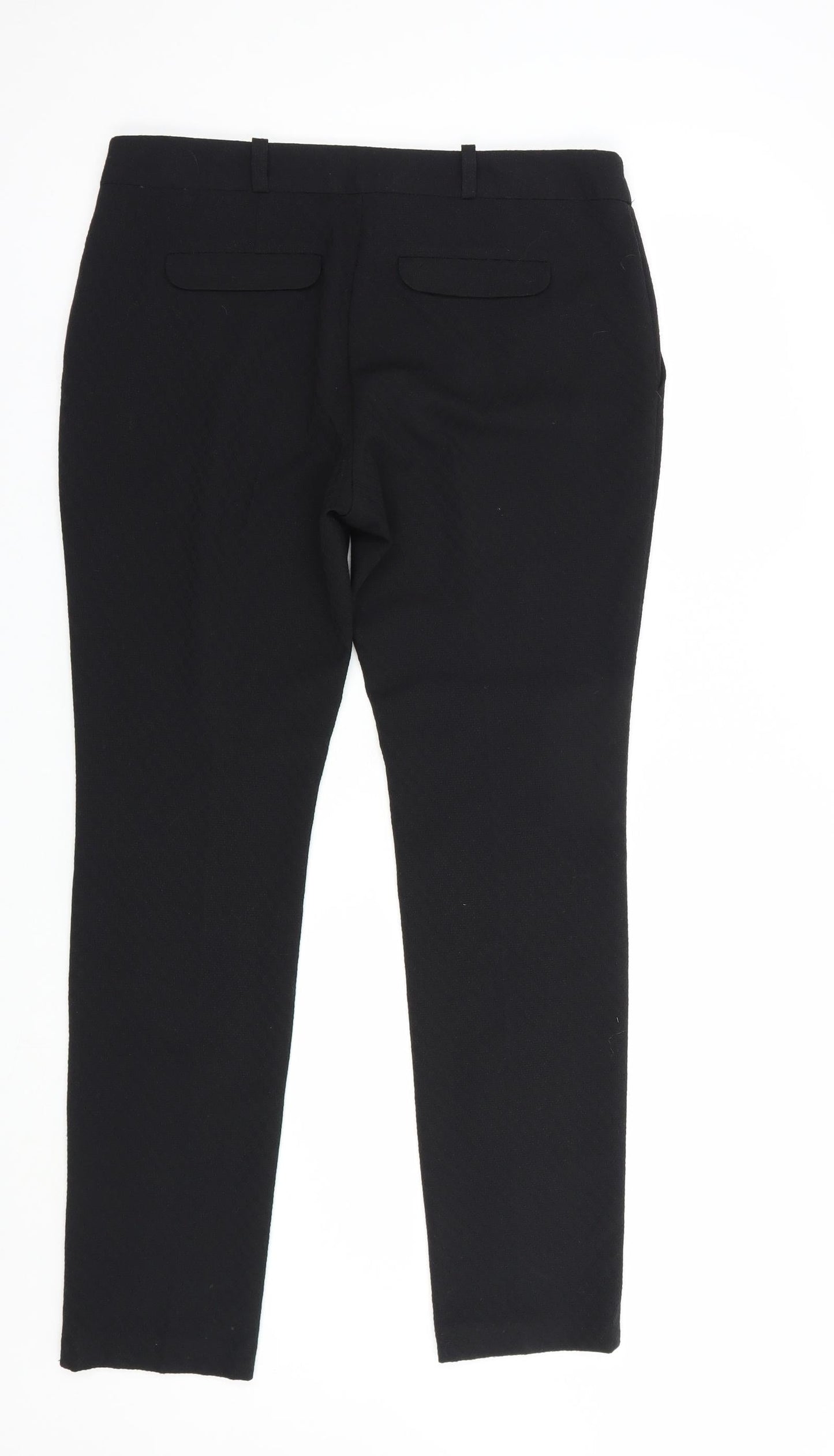 Womens UK Size 10 NEXT Regular Fit Dress Pants Black Trousers