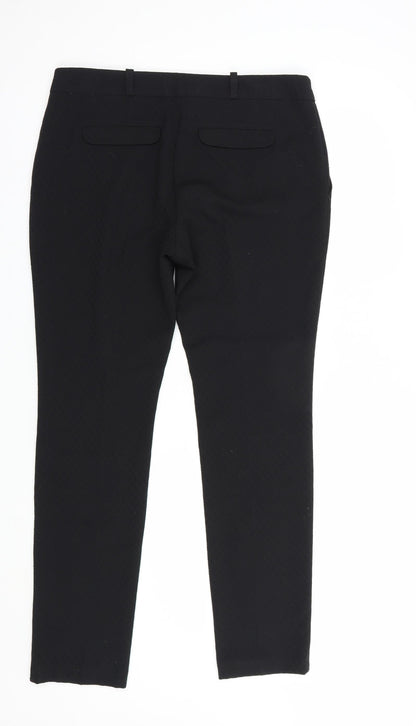 Womens UK Size 10 NEXT Regular Fit Dress Pants Black Trousers