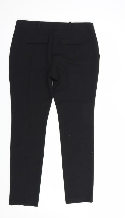 Womens UK Size 10 NEXT Regular Fit Dress Pants Black Trousers