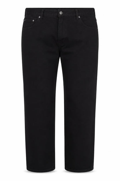 Blue Circle Womens Black  Cotton Straight Jeans Size 61 in L30 in Regular Button