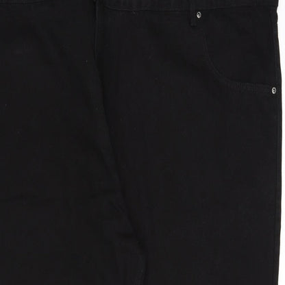 Blue Circle Womens Black  Cotton Straight Jeans Size 61 in L30 in Regular Button