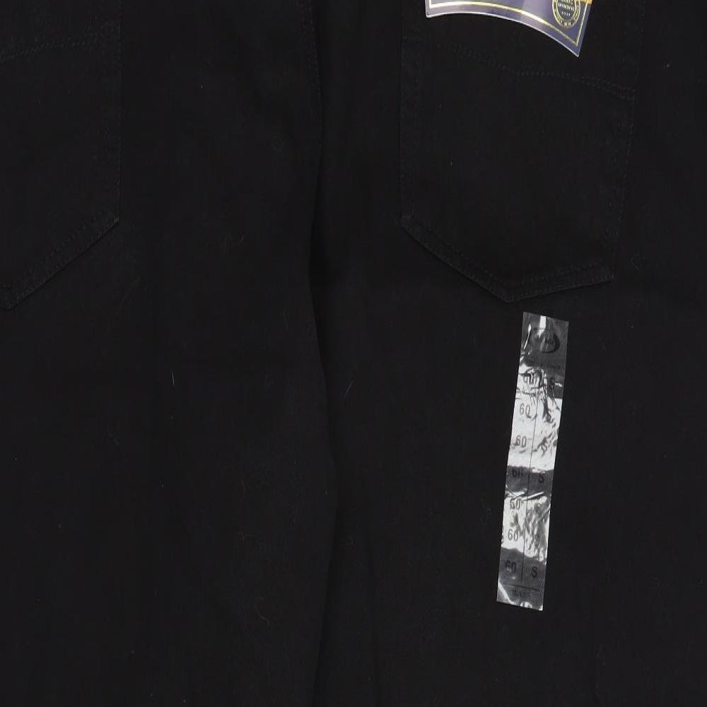 Blue Circle Womens Black  Cotton Straight Jeans Size 61 in L30 in Regular Button