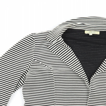 Papaya Womens Black Striped  Jacket Blazer Size 14