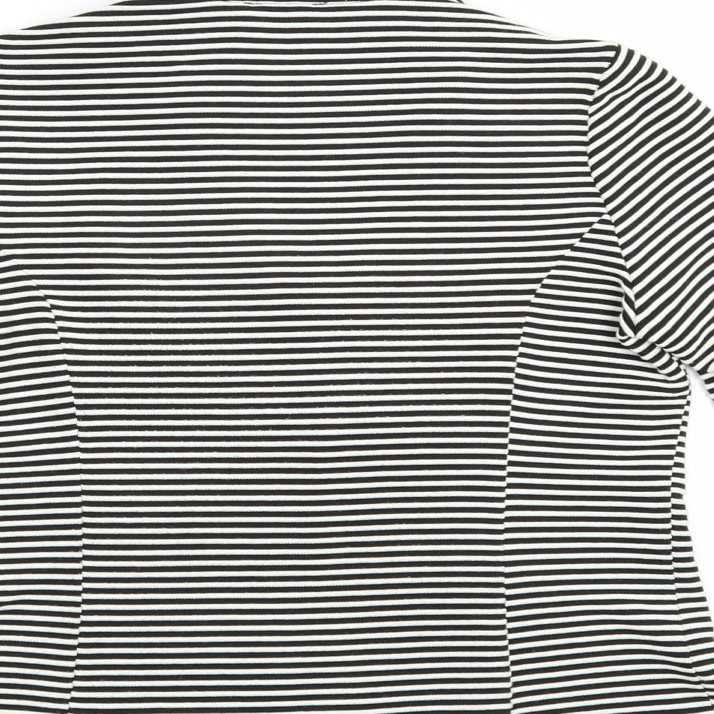Papaya Womens Black Striped  Jacket Blazer Size 14