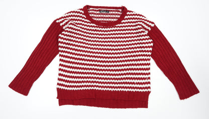 Womens UK Size 16 Internacionale Red Pullover Jumper