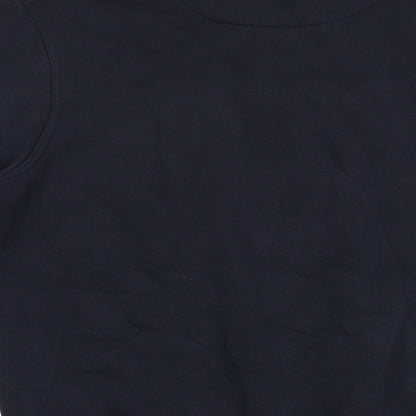 BHS Mens Blue Collared  Acrylic Pullover Jumper Size L