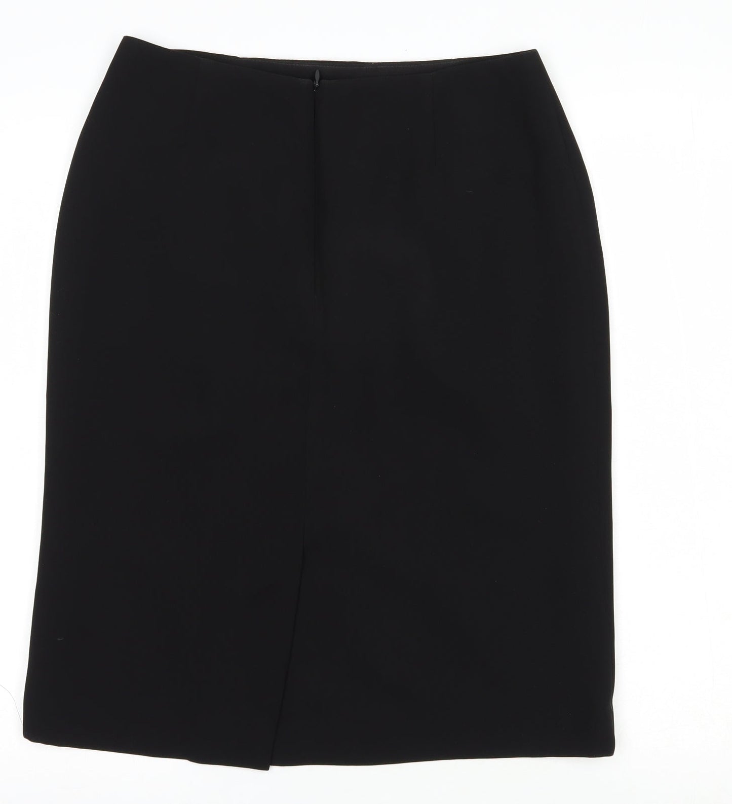 Skopes Womens Black  Polyester Straight & Pencil Skirt Size 10   Zip