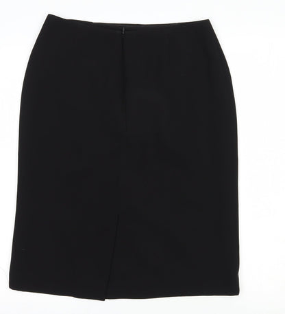 Skopes Womens Black  Polyester Straight & Pencil Skirt Size 10   Zip