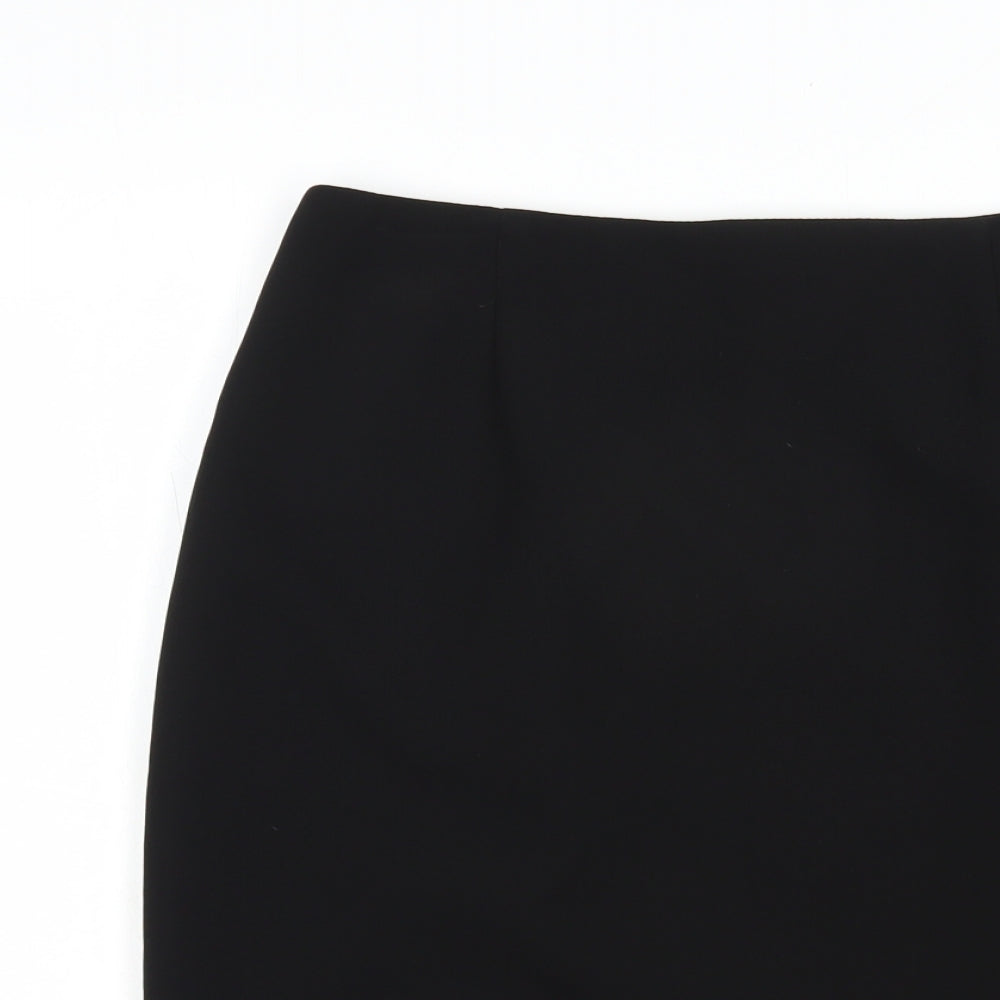 Skopes Womens Black  Polyester Straight & Pencil Skirt Size 10   Zip