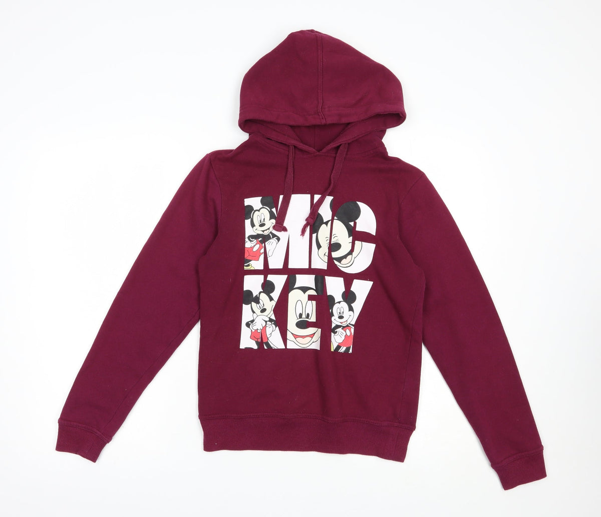 Primark Womens Purple  Cotton Pullover Hoodie Size 6  Pullover - Mickey Mouse