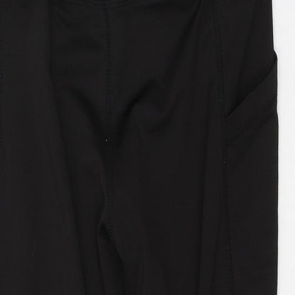Womens UK Size M Preworn  Cropped Black Leggings