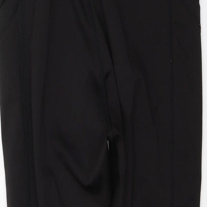 Womens UK Size M Preworn  Cropped Black Leggings