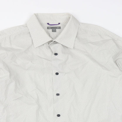 Mens UK Size L Gap Grey  Button-Up Long Sleeve Casual Shirt