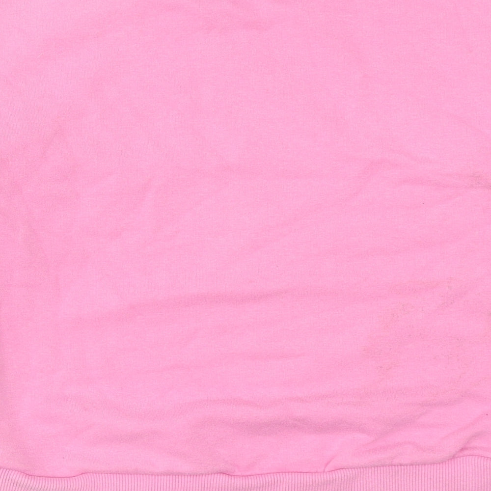 Dunnes Girls Pink  Cotton Pullover Sweatshirt Size 9 Years   - Love
