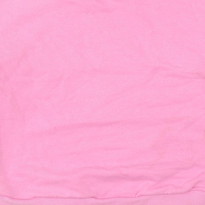 Dunnes Girls Pink  Cotton Pullover Sweatshirt Size 9 Years   - Love
