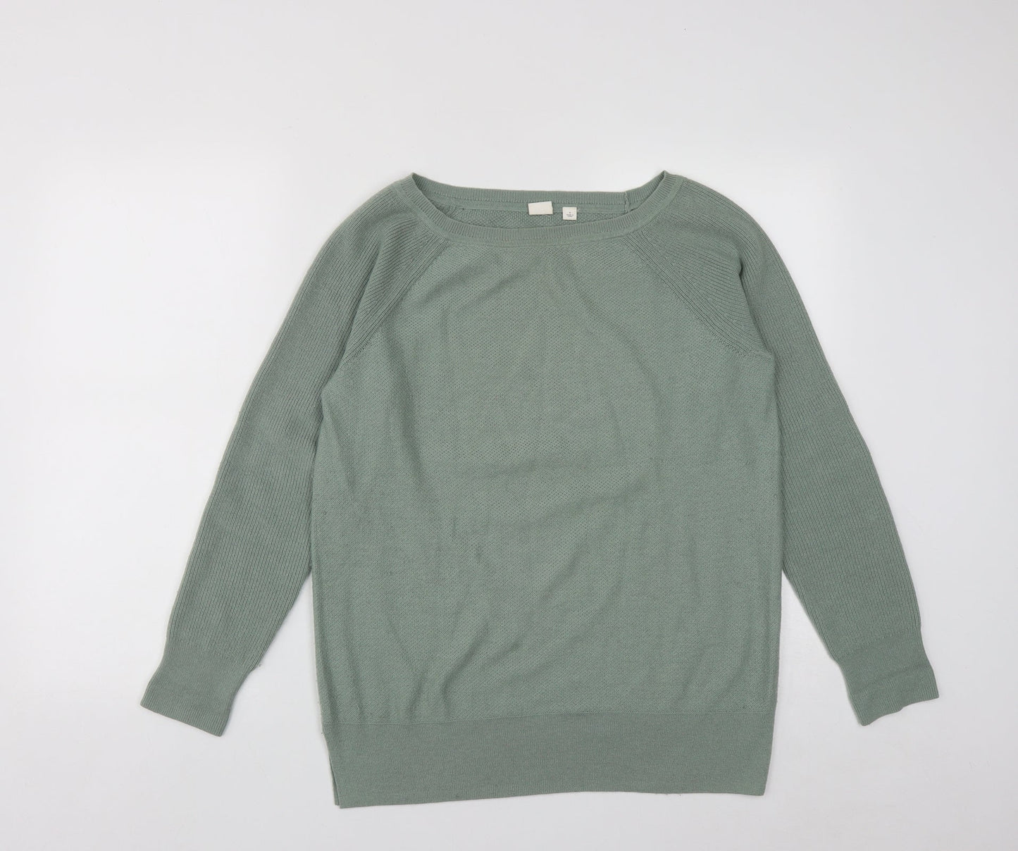 Gap Womens Green Round Neck  Nylon Pullover Jumper Size S