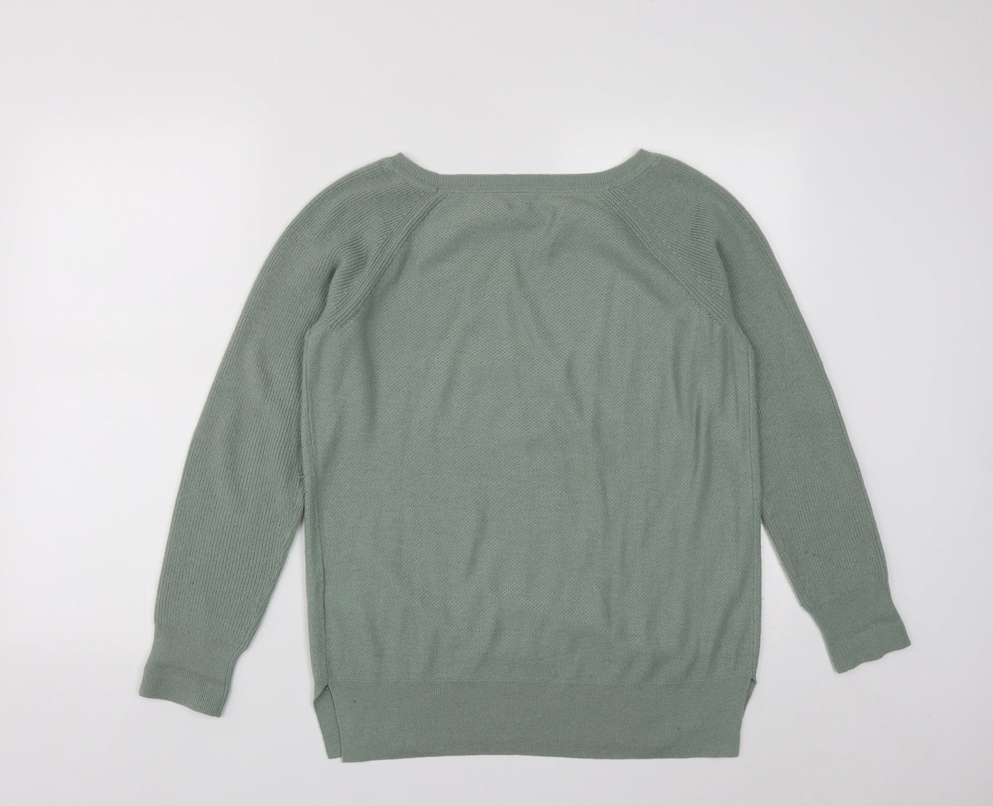 Gap Womens Green Round Neck  Nylon Pullover Jumper Size S