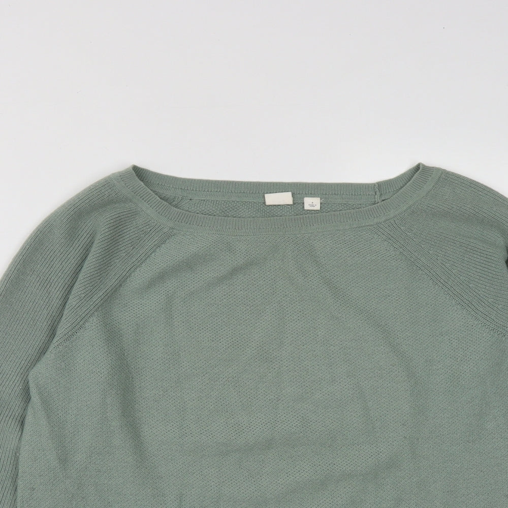 Gap Womens Green Round Neck  Nylon Pullover Jumper Size S