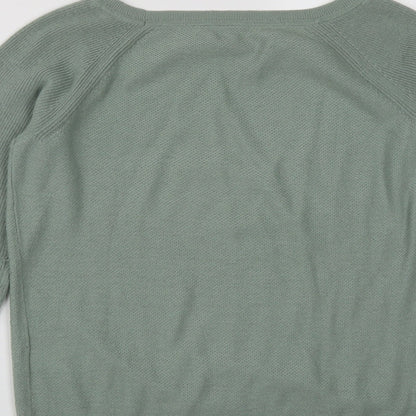 Gap Womens Green Round Neck  Nylon Pullover Jumper Size S