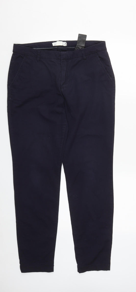Womens UK Size 10 H&M Regular Fit  Blue Trousers