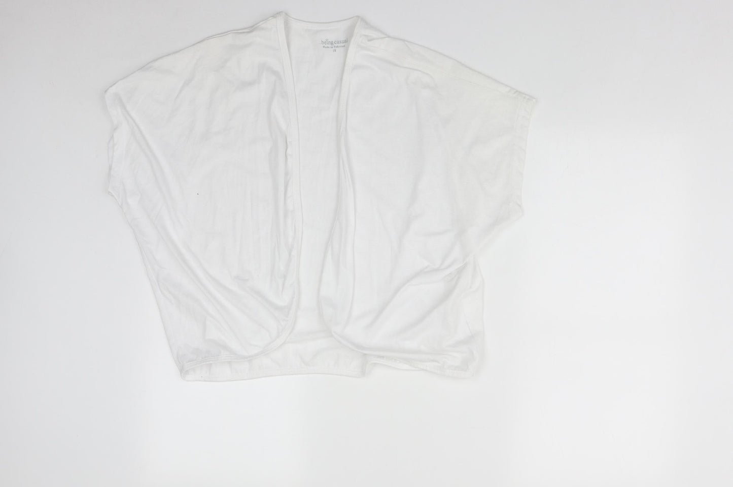 Womens UK Size 18 BEING CASUAL White Shrug Jumper