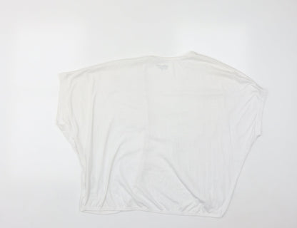 Womens UK Size 18 BEING CASUAL White Shrug Jumper